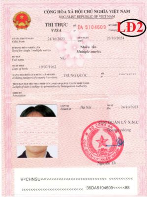 Visa Lao động LĐ2 cho người Trung Quốc