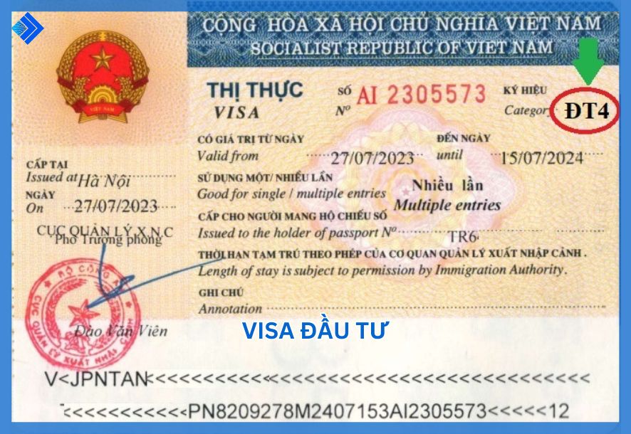 Visa đầu tư cho người đại diện công ty mẹ