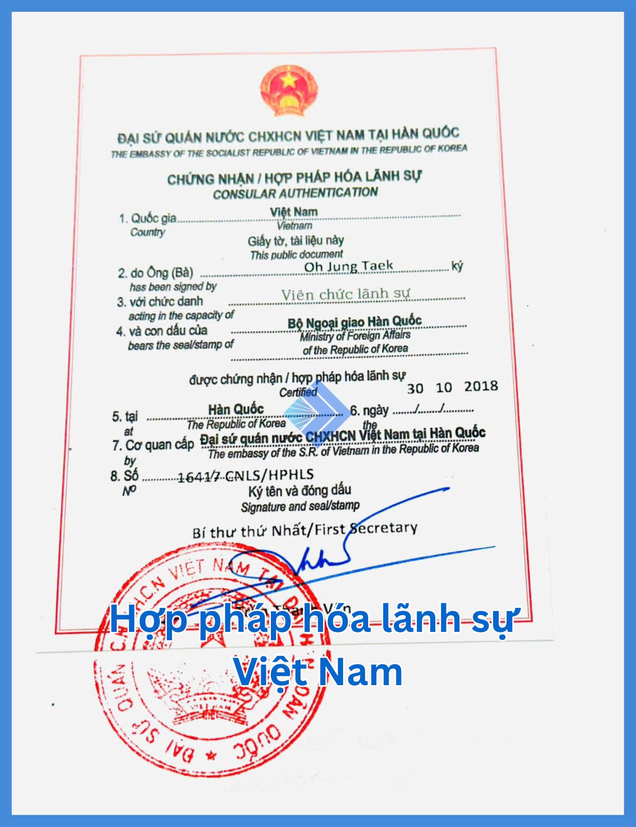 hợp pháp hóa lãnh sự.